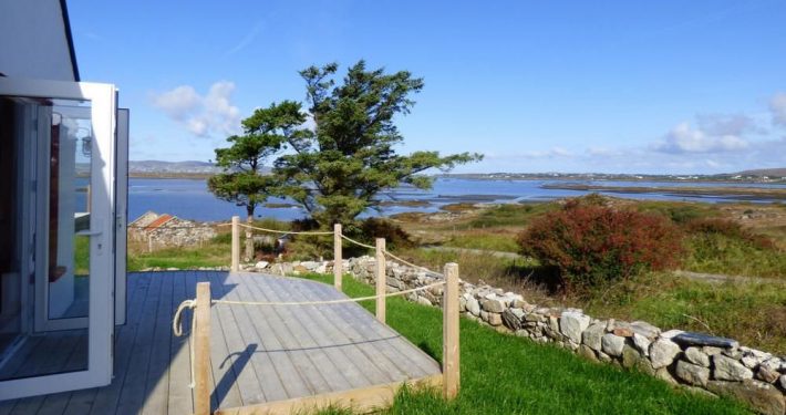 The Sea House Dungloe - deck area with sea views